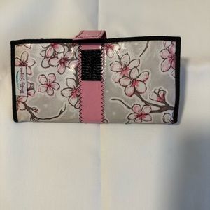 Pink and white oil cloth envelope system